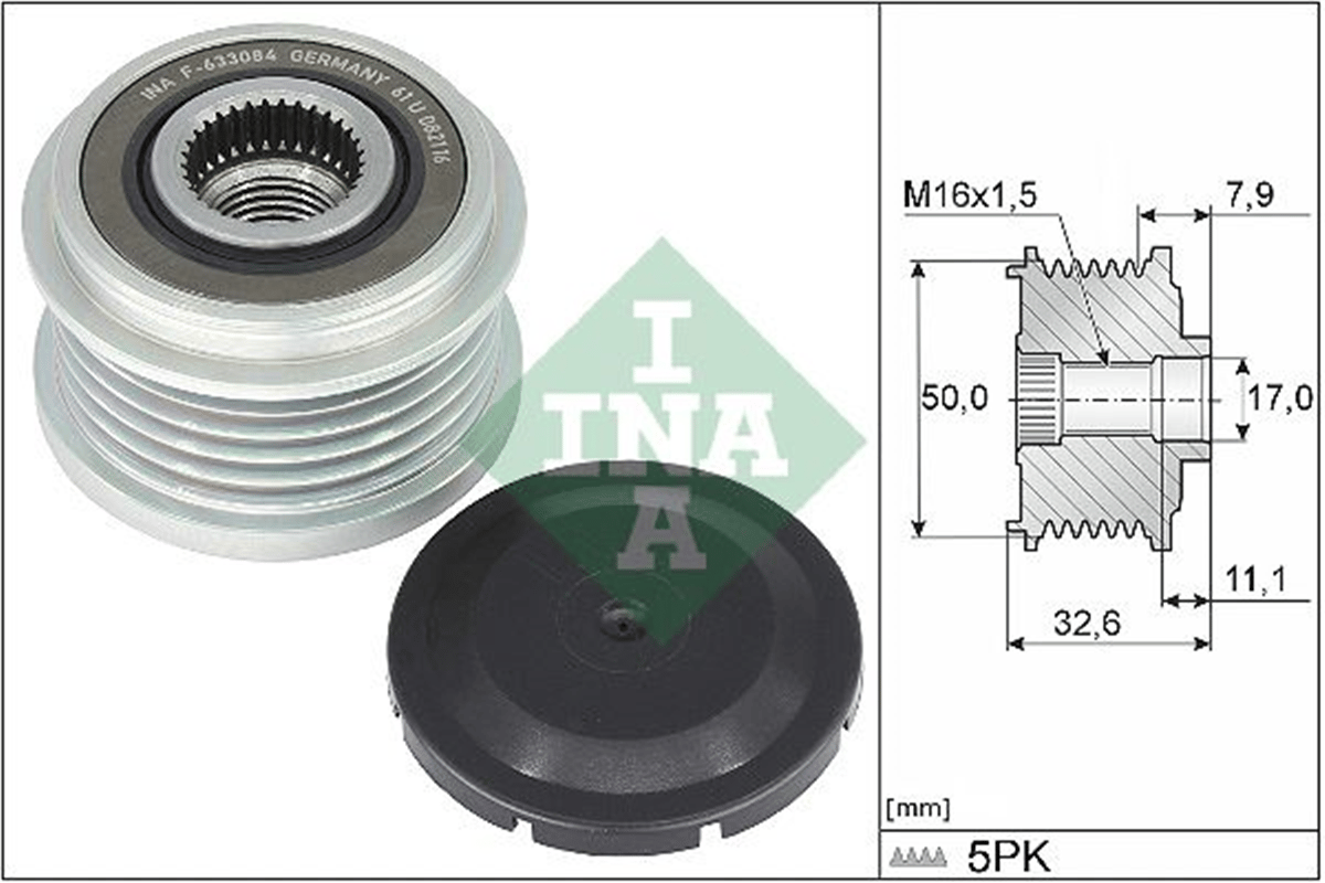 INA 10 - Alternatör Kasnagi - Mercedes 177-247-cla118