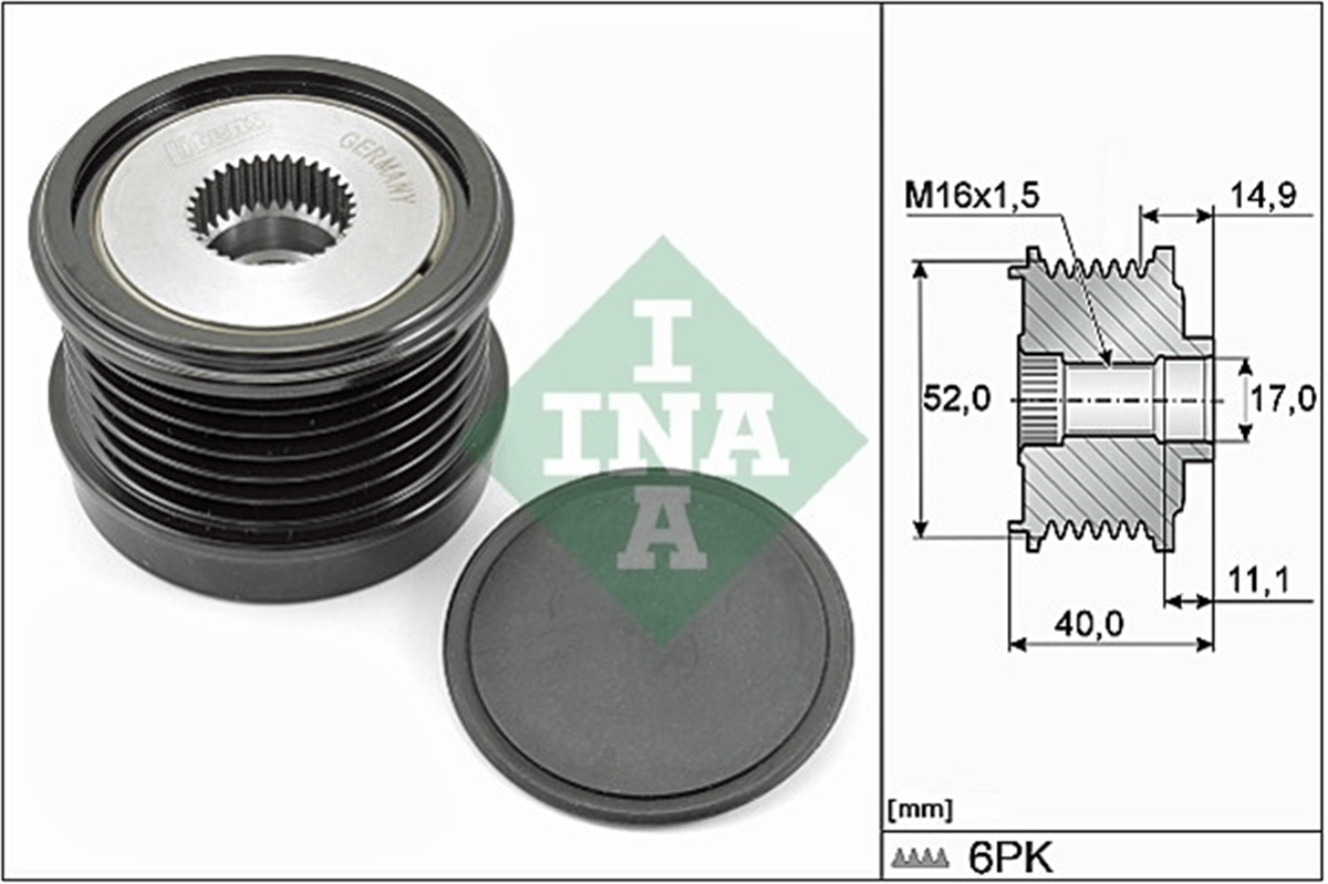 INA 10 - Alternatör Kasnagi - Mercedes 204-205-212-213-447