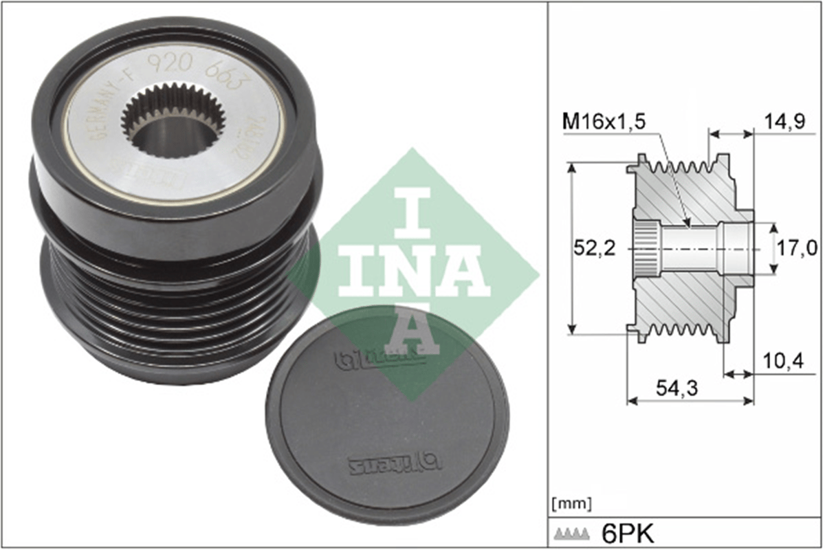 INA 10 - Alternatör Kasnagi - Mercedes 205-213-glc253-238-447-448