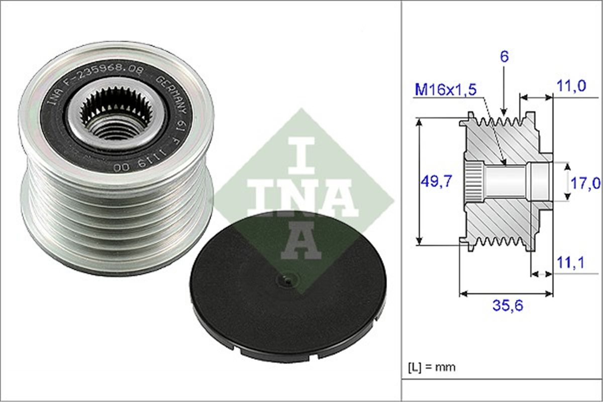 INA 10 - Alternatör Kasnagi - Mercedes W203-209-211