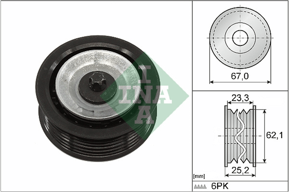 INA 10 - V Kayis Gergi Rulmani - Fiat Doblo/linea/bravo/fiat 500/giulietta/renegade/combo D