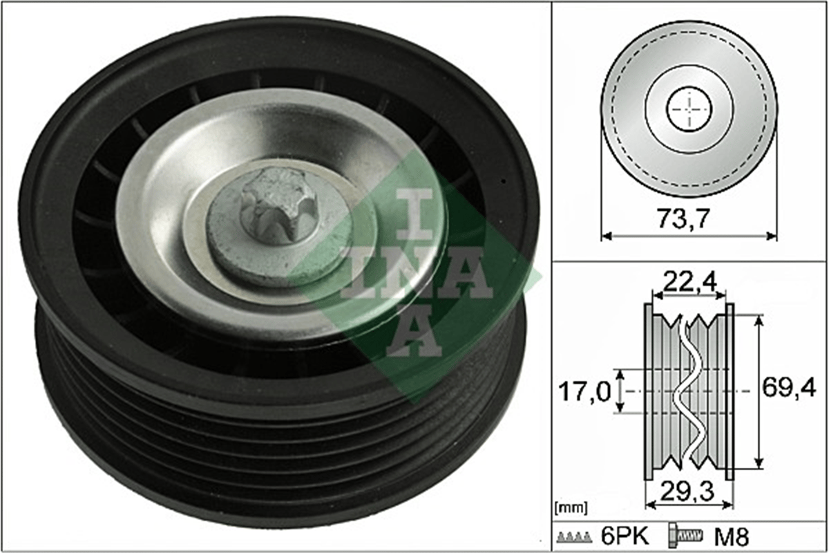 INA 10 - V Kayis Gergi Rulmani - Mercedes 205-221-207-222-212-204