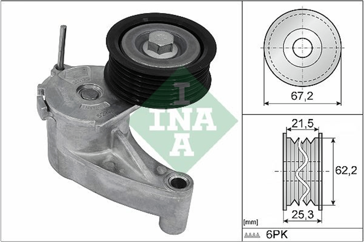 INA 10 - V Kayis Gergi Rulmani - Volvo S60 / S90 / V60 / V90