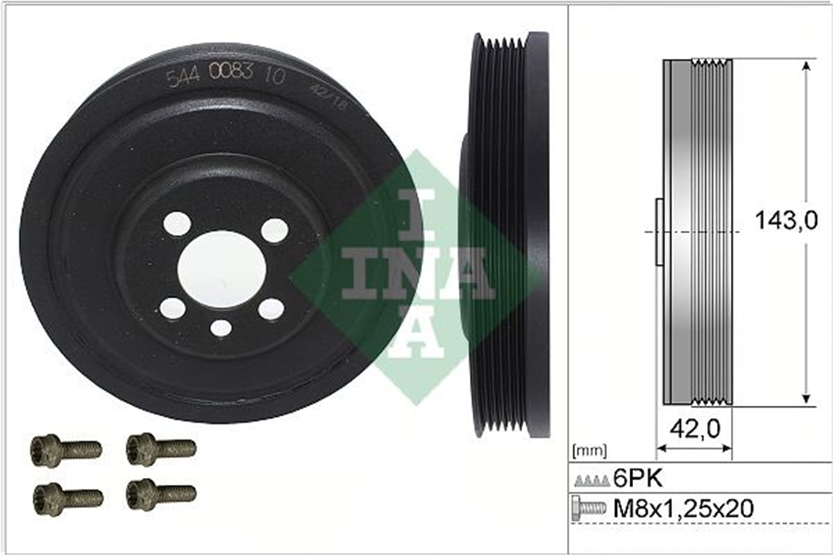 INA 20 - Krank Kasnagi - Vw Golf5-golf6-golf7-caddy-t5-passat