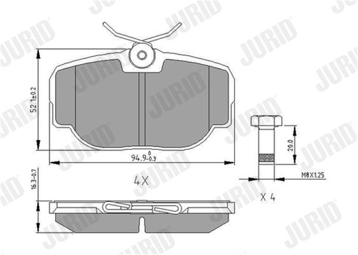 JURID 573067J - Fren Balatasi Arka - Bmw Land Rover Range Rover Discovery Ii