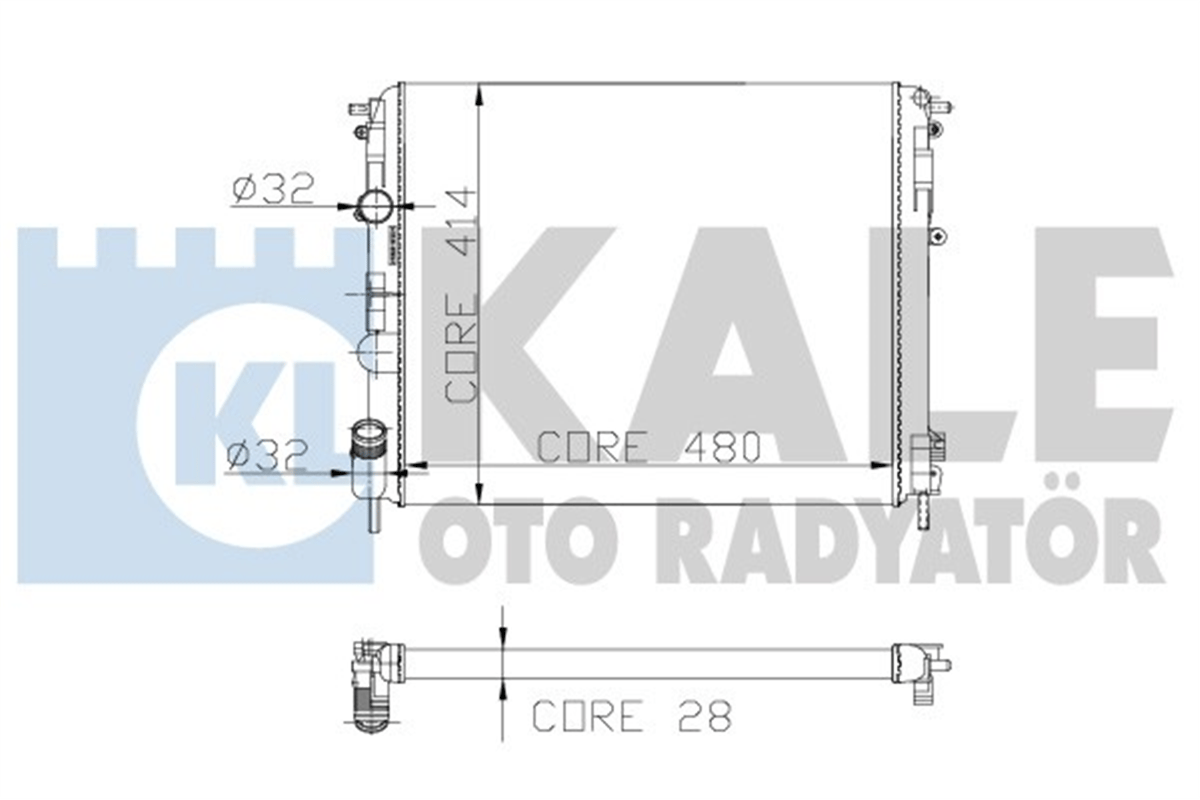 KALE 0528292AL - Su Radyatörü - Renault Clio Ii / Kangoo / Logan