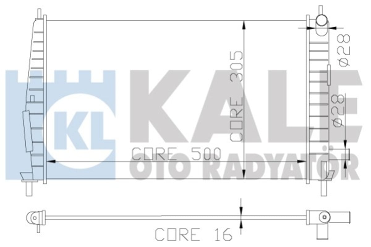 KALE 341920 - Su Radyatörü - Ford Fiesta/ka