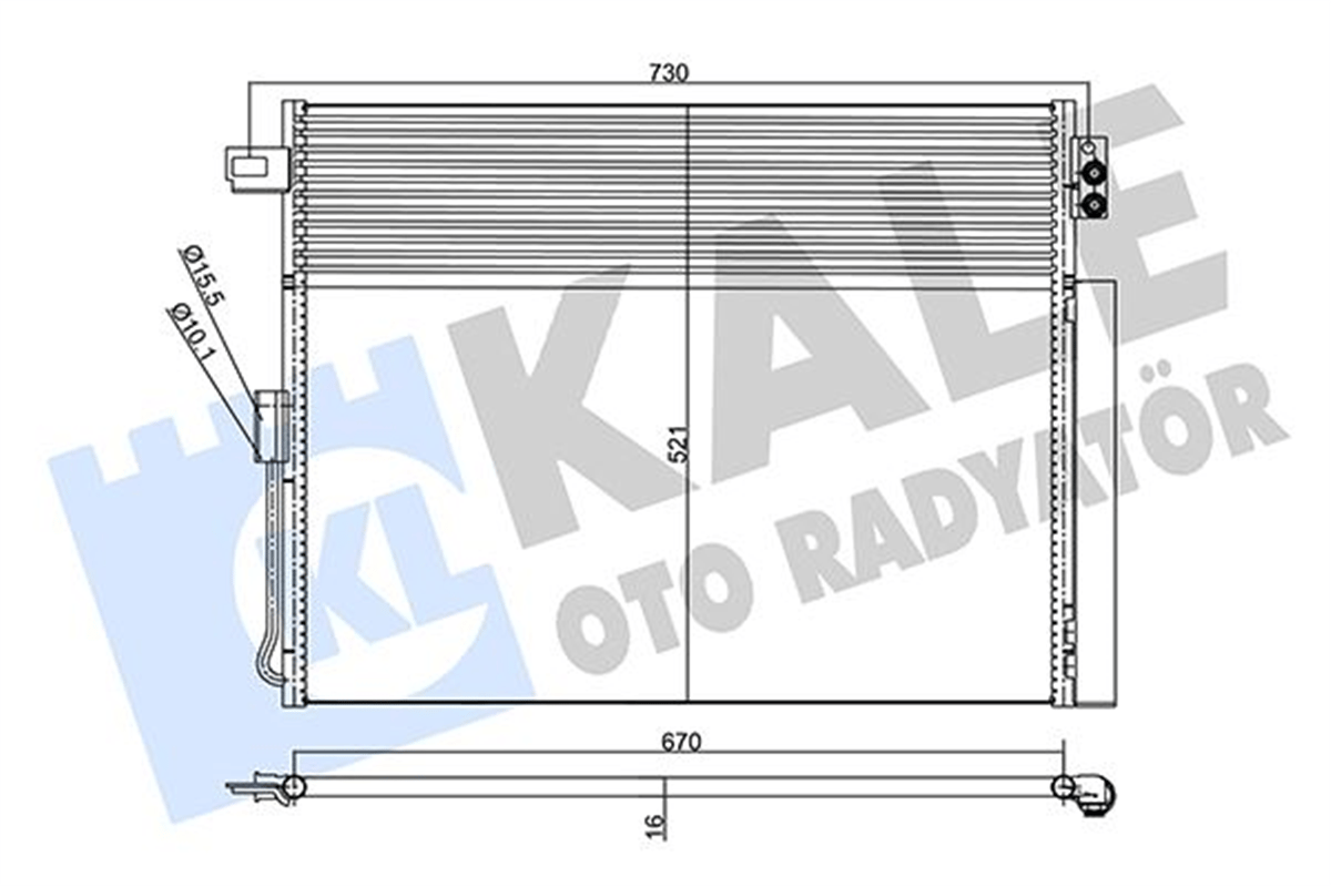 KALE 343185 - Klima Radyatörü - Fiat Jeep Grand Cherokee Iv