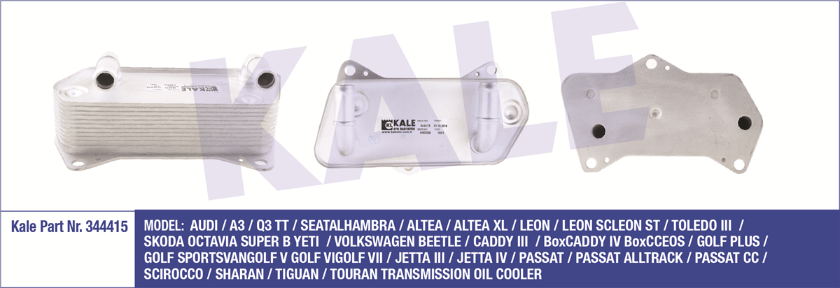 KALE 344415 - Sanzuman Yag Sogutucu - Vw Golf5-jetta-passat-caddy-a3