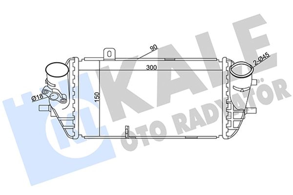 KALE 344950 - Turbo Radyatörü - Kore Accent Blue/elantra/i20/i30/rio/ceed