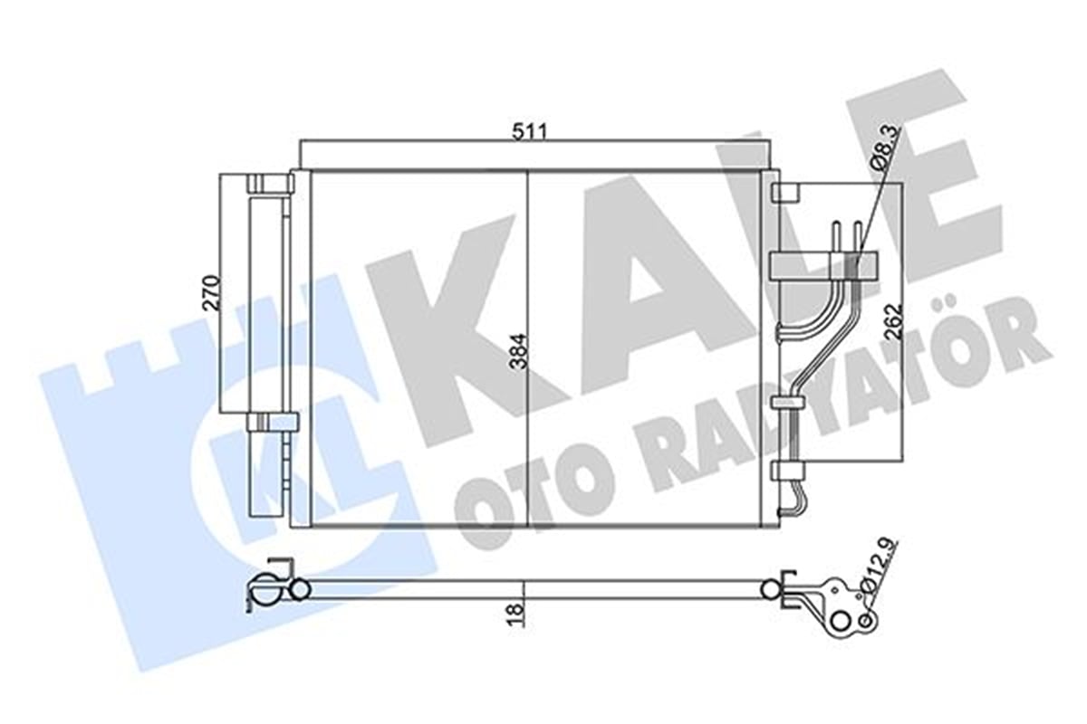 KALE 345425 - Klima Radyatörü - Kore Ix35/sportage/carens