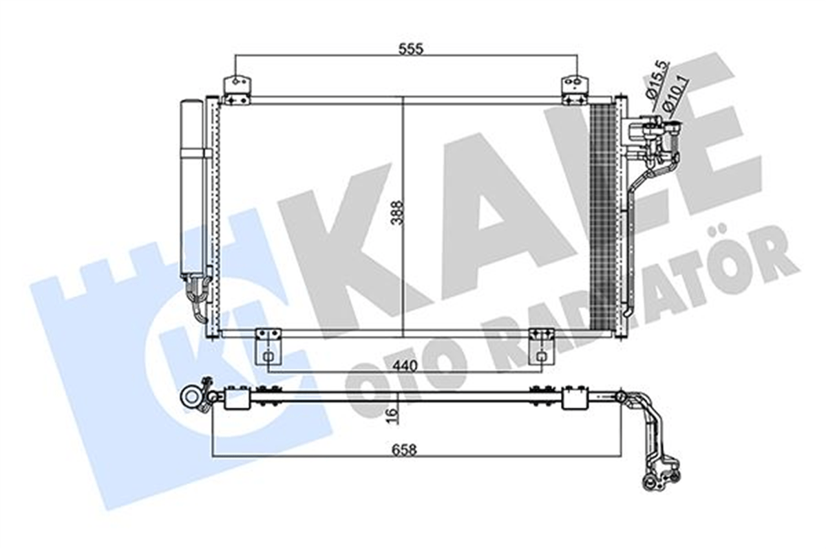 KALE 345495 - Klima Radyatörü - Japon Mazda 3 (bm) : Mazda 6 (gj) 2.0 13-16