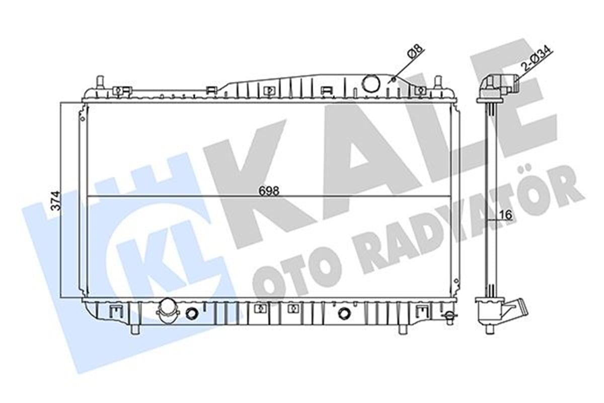 KALE 345885 - Su Radyatörü - Opel Evanda