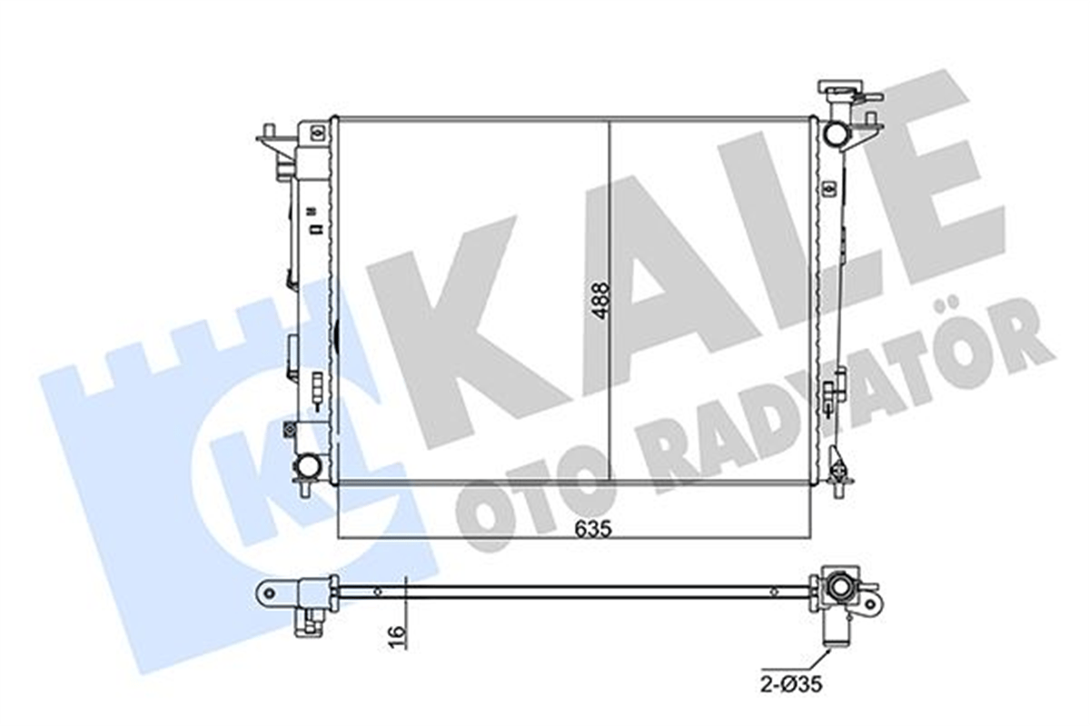 KALE 346145 - Su Radyatörü - Kore Ix35/tucson/sportage
