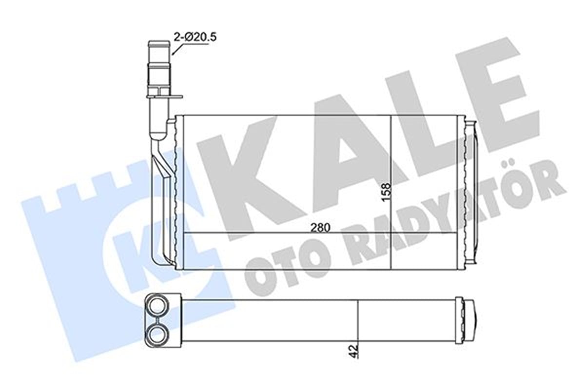 KALE 346375 - Kalorifer Radyatörü - Fiat Tempra