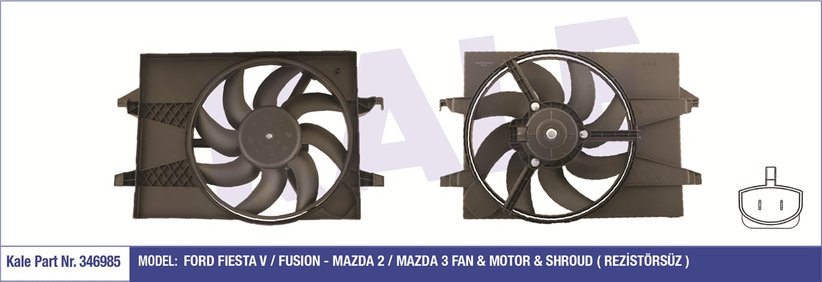 KALE 346985 - Fan Motoru - Ford Fiesta/fusion