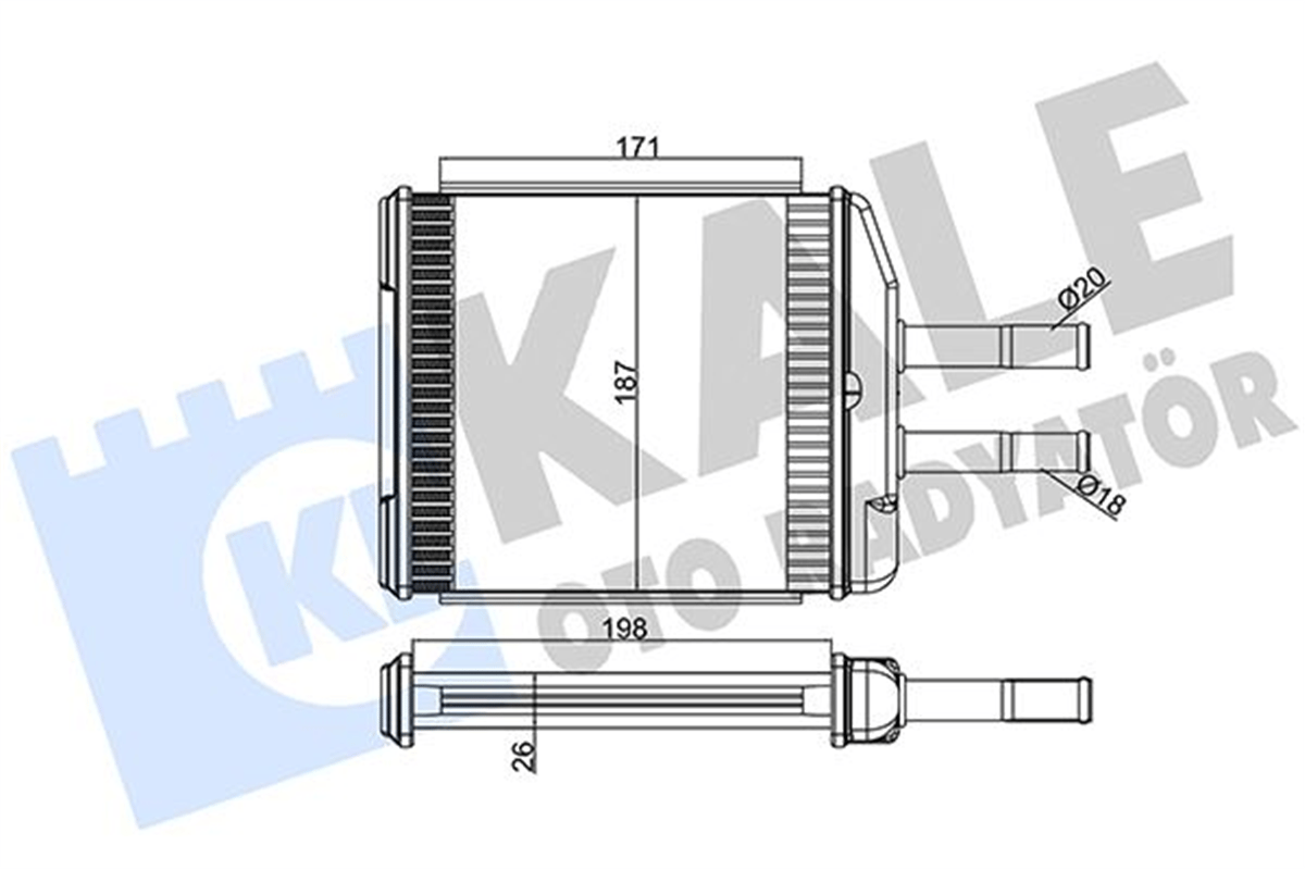 KALE 347345 - Kalorifer Radyatörü - Opel Evanda