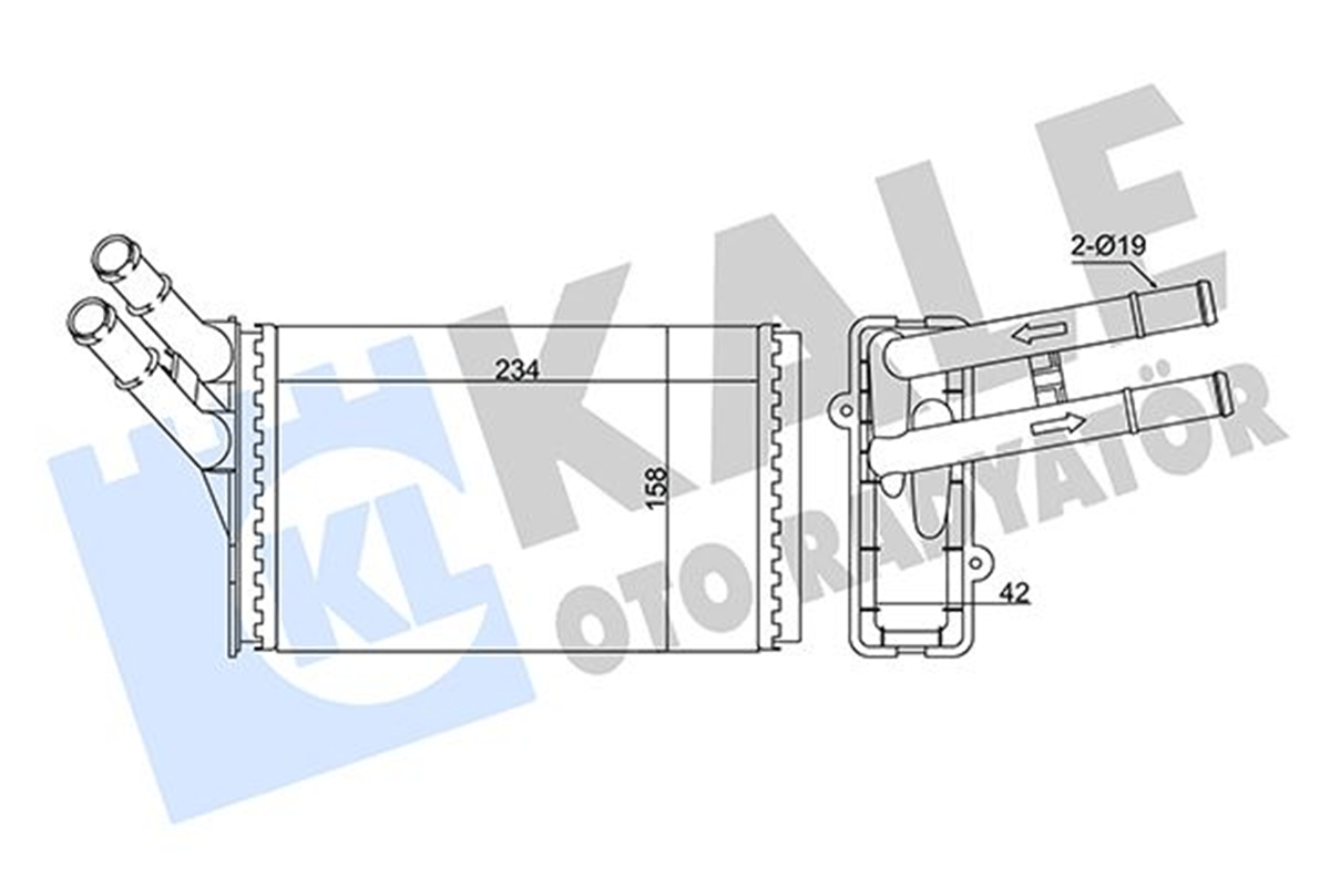 KALE 347370 - Kalorifer Radyatörü - Vw Passat-a4-a80