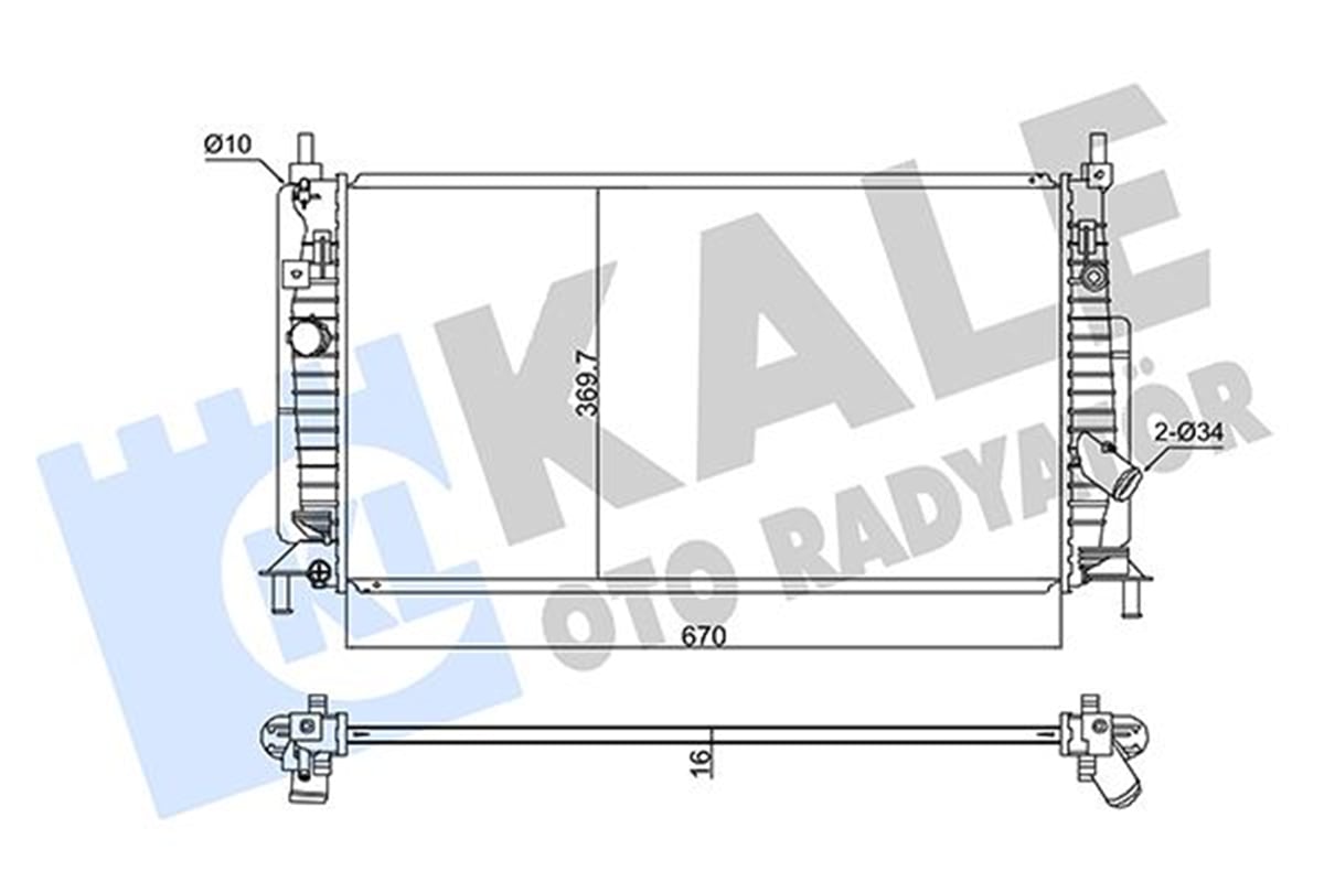 KALE 347875 - Su Radyatörü - Japon Mazda 3 (bl)