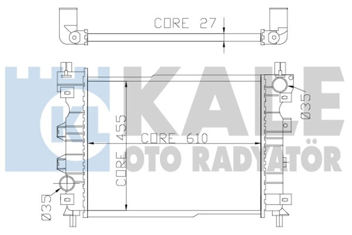 KALE 350800 - Su Radyatörü - Bmw Freelander 1
