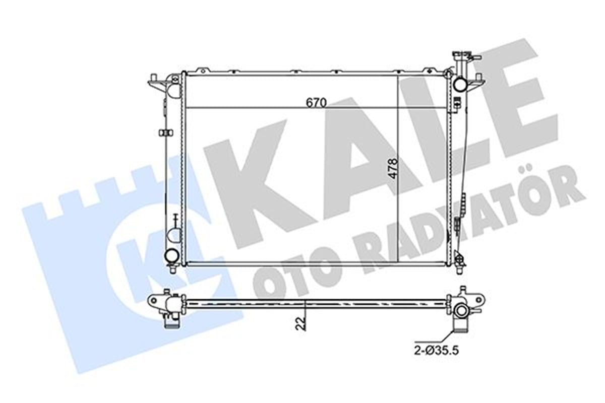 KALE 351260 - Su Radyatörü - Kore Sorento