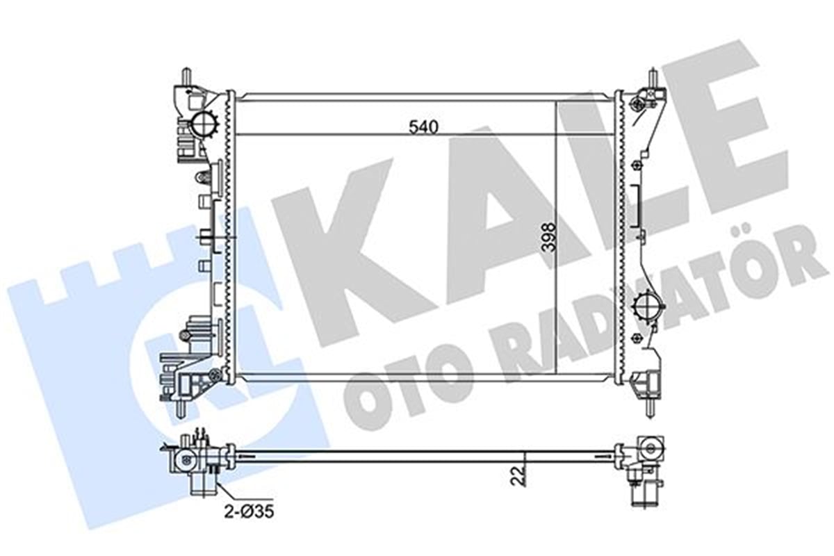 KALE 351280 - Su Radyatörü - Fiat Doblo Iii Combo D