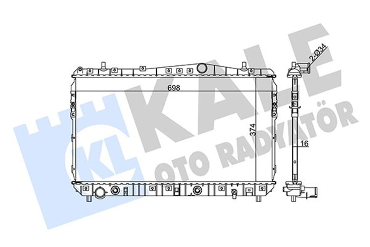 KALE 355400 - Su Radyatörü - Opel Rezzo