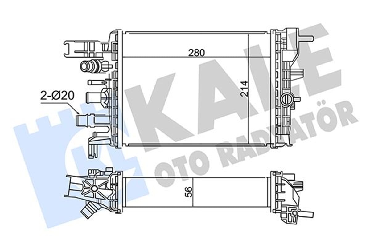 KALE 357295 - Turbo Radyatörü - Renault Duster Ii/sandero Ii