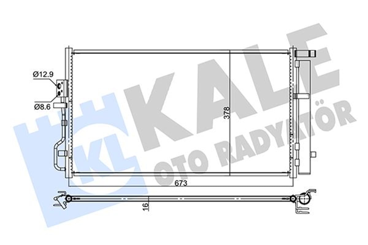 KALE 357750 - Klima Radyatörü - Kore Tucson / Sportage