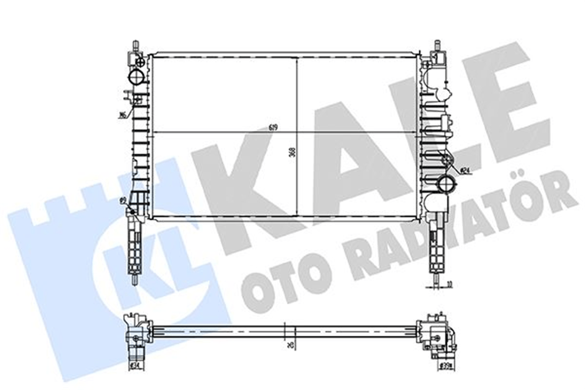 KALE 361545 - Su Radyatörü - Opel Mokka