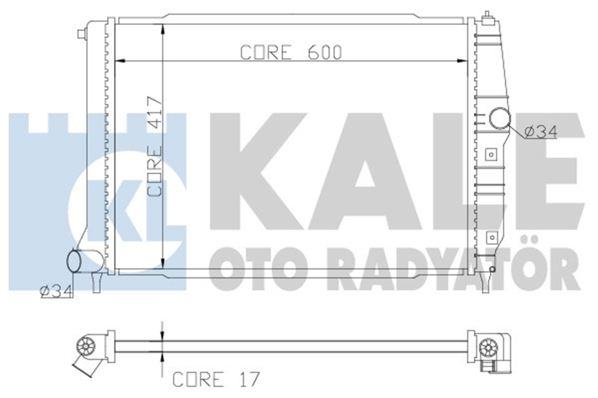 KALE 372200 - Su Radyatörü - Opel Kalos Aveo