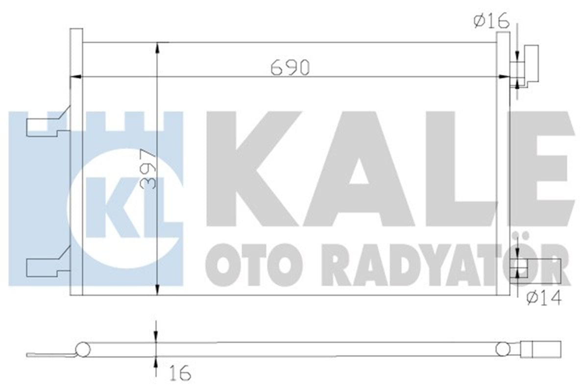 KALE 385300 - Klima Radyatörü - Opel Astra J Insignia A Zafira C Cruze