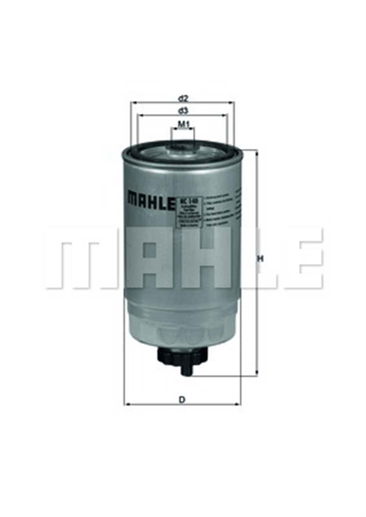 MAHLE KC140 - Yakit Filtresi - Fiat Doblo/ducato/sorento/starex/h1/boxer/alfa 147