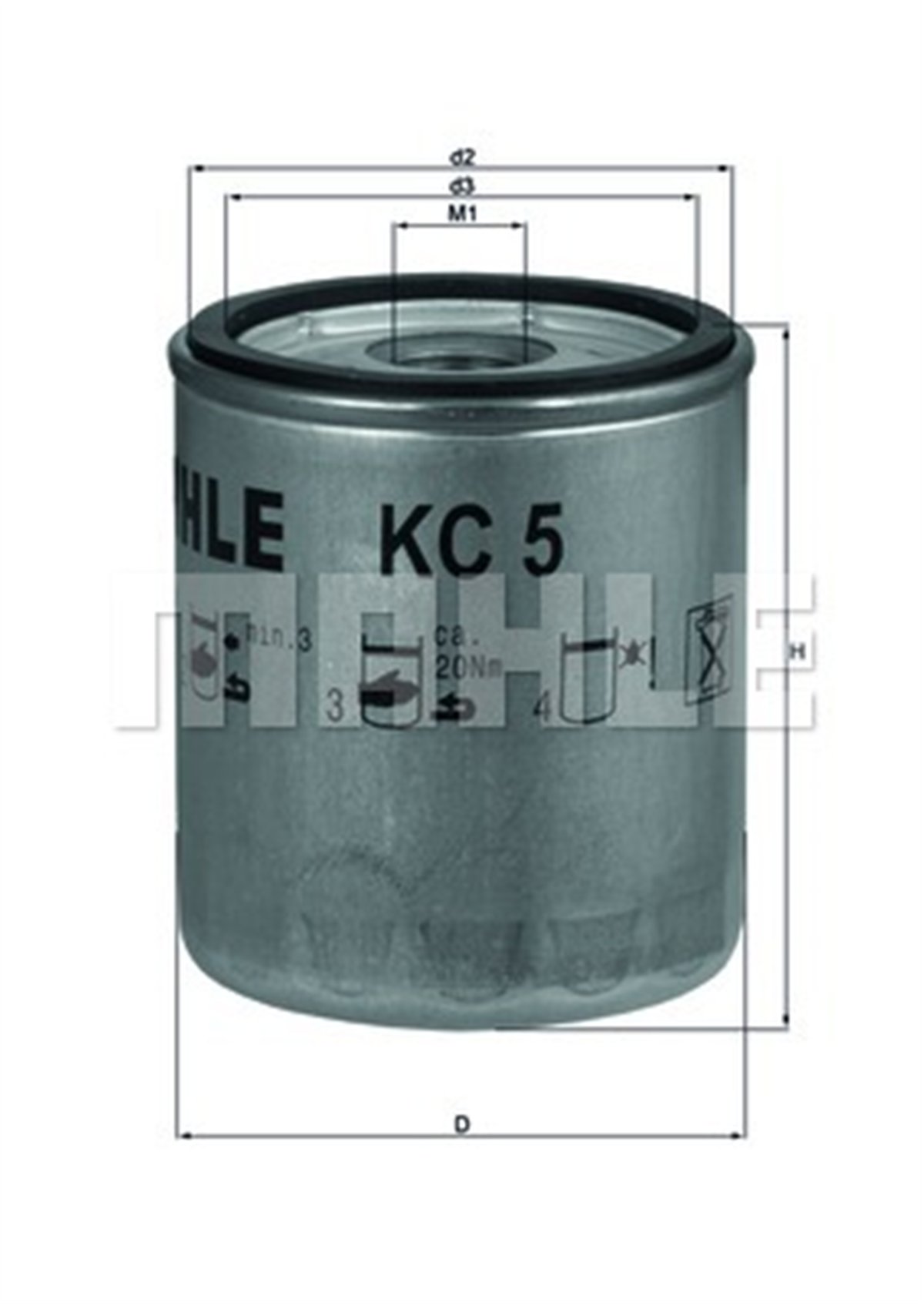 MAHLE KC5 - Yakit Filtresi - Japon Land Cruiser (bj4, Bj6, Bj7)