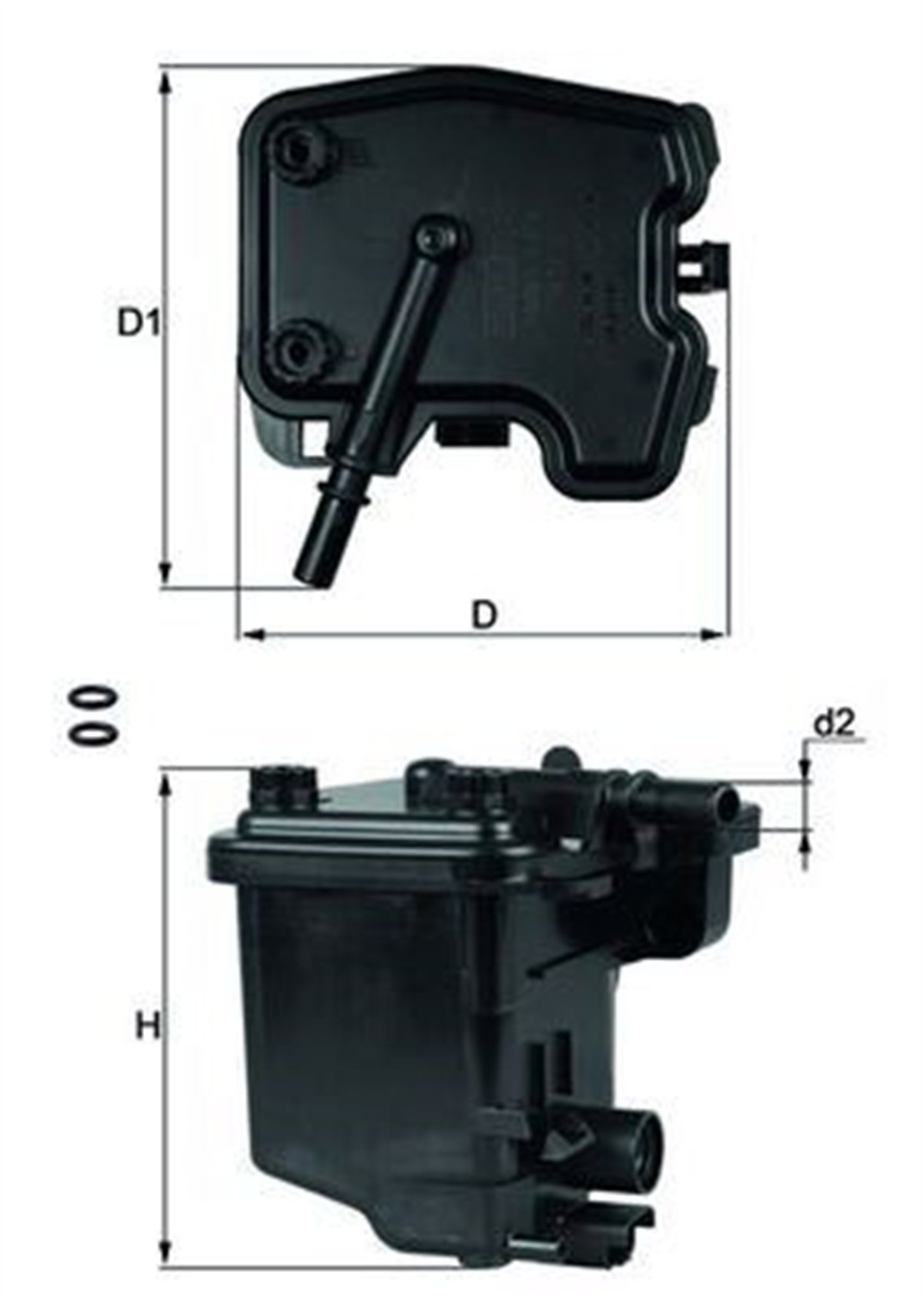MAHLE KL431D - Yakit Filtresi - Psa 206/207/307/308/partner/s40/v50/focus