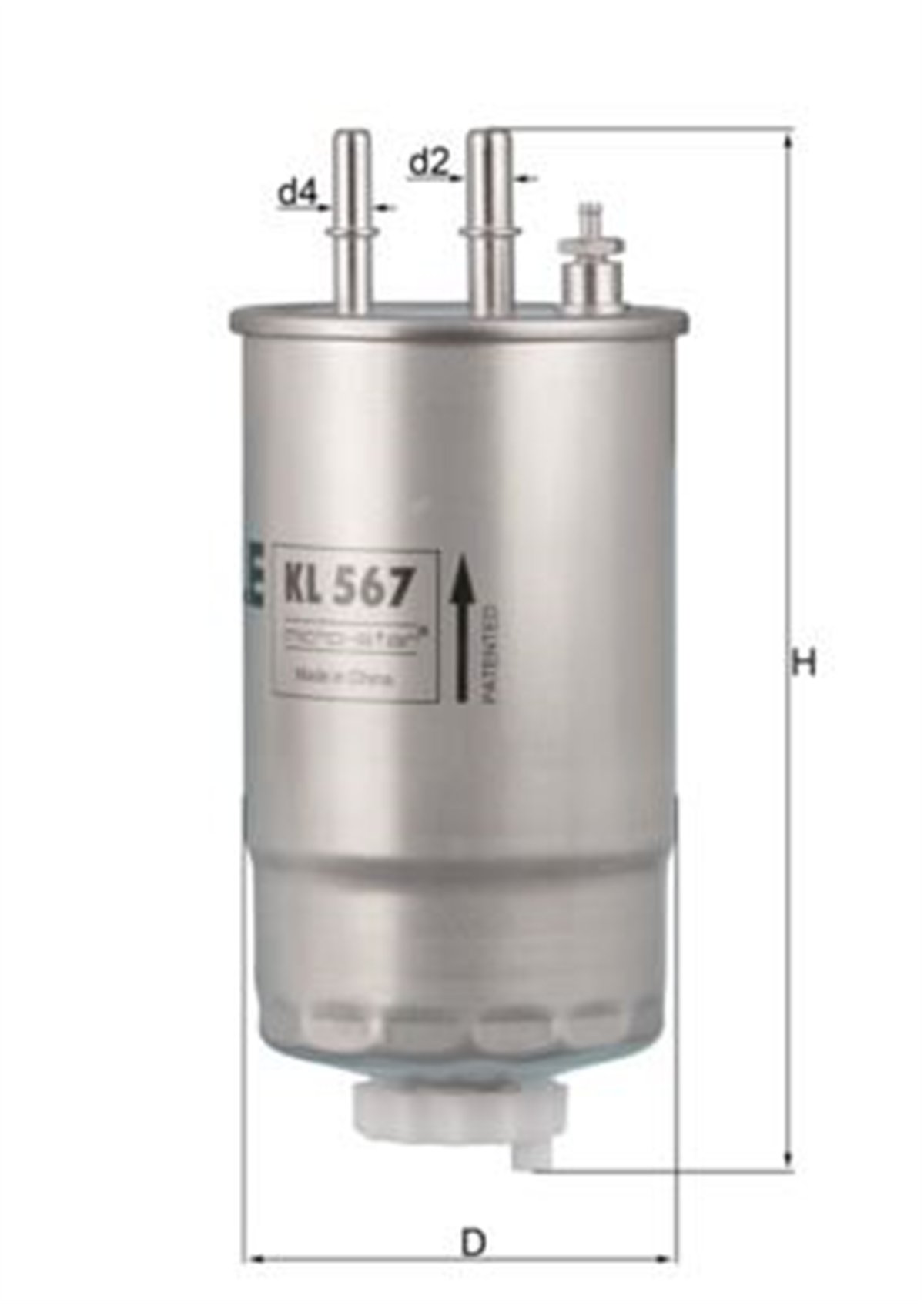 MAHLE KL567 - Yakit Filtresi - Psa Bipper/nemo