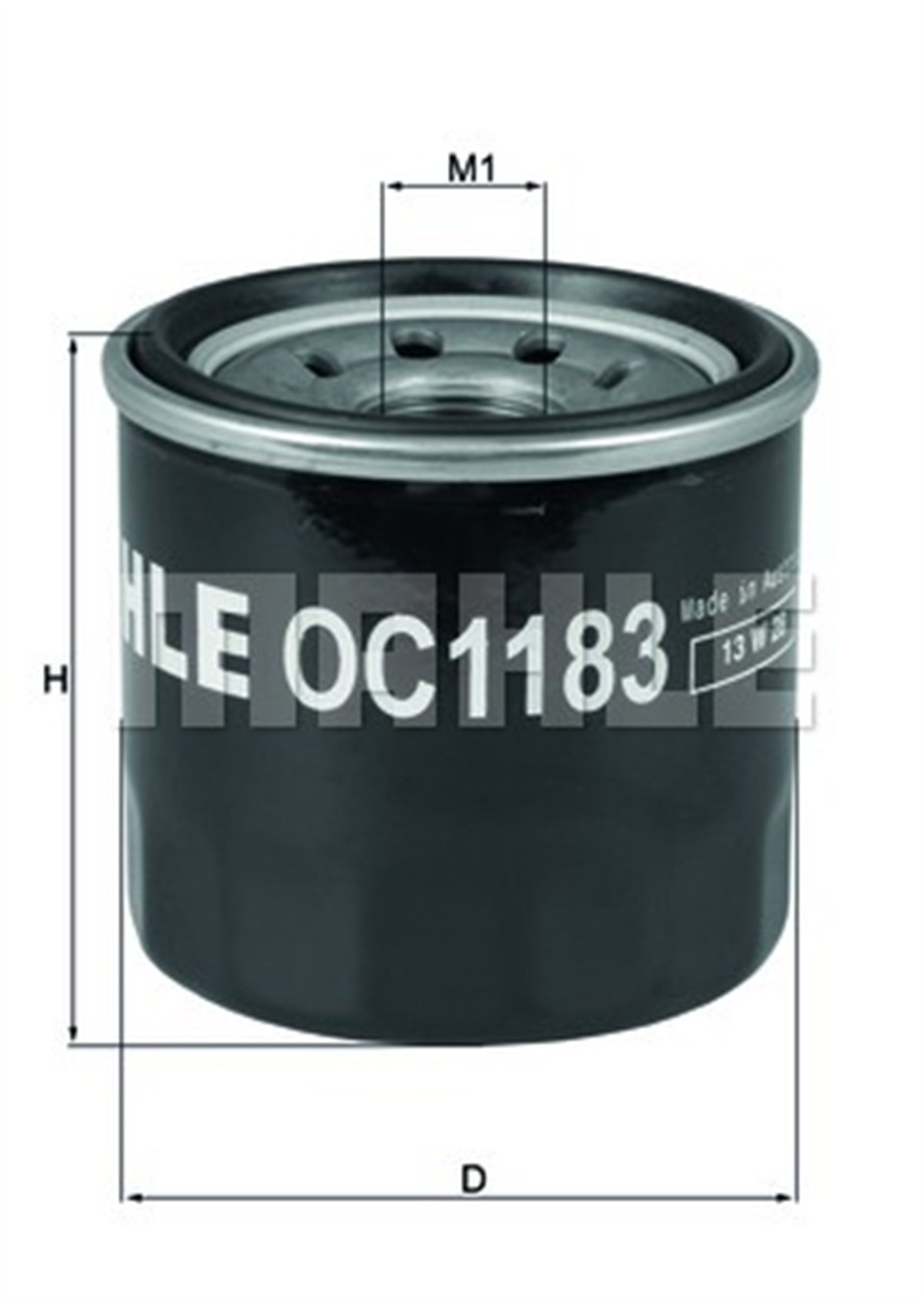 MAHLE OC1183 - Yag Filtresi - Japon Mazda 3 (bm, Bn) : Mazda 6 (gj, Gl) 2.0 13-