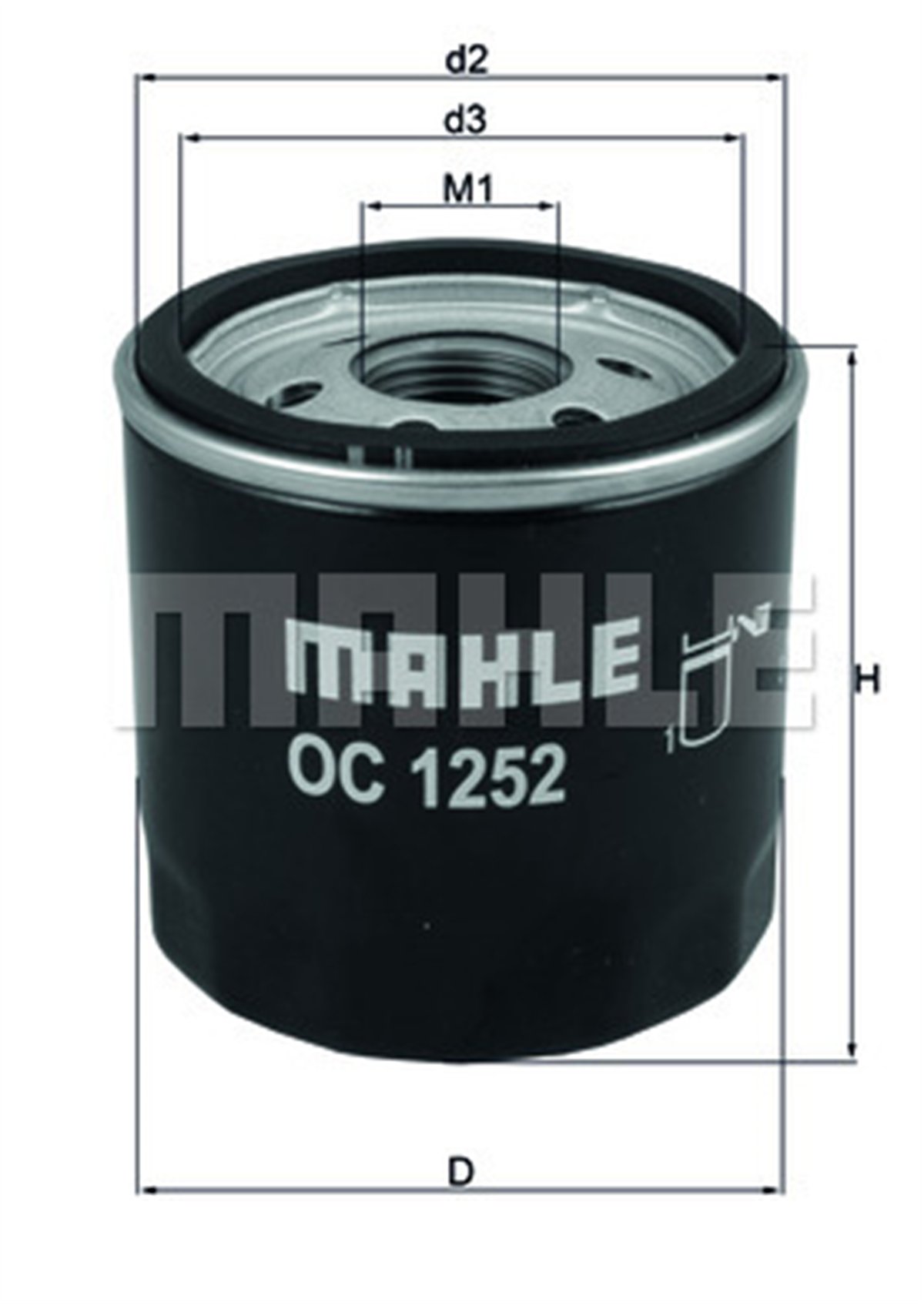 MAHLE OC1252 - Yag Filtresi - Fiat Ducato/transit V-347/48/362/63/boxer Iii