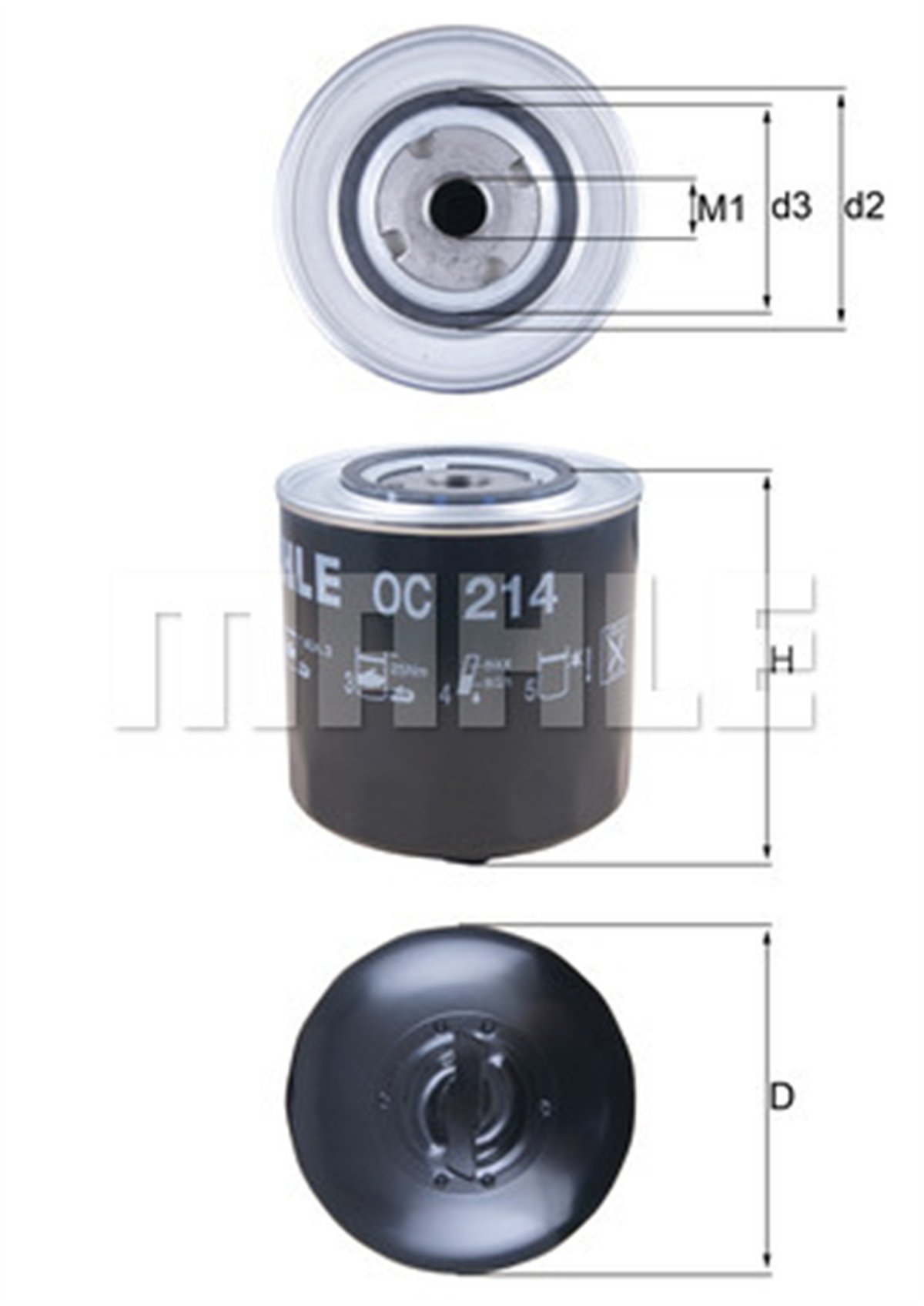 MAHLE OC214 - Yag Filtresi - Vw T4