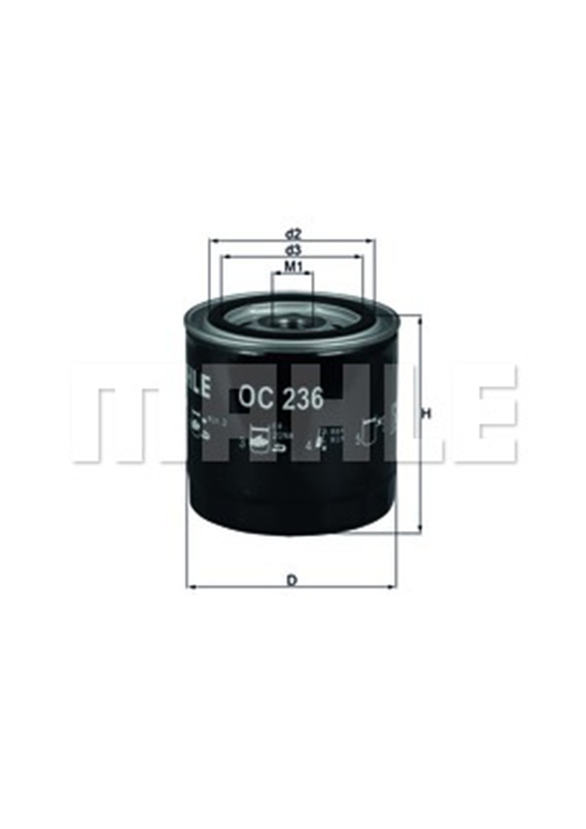 MAHLE OC236 - Yag Filtresi - Fiat Chreysler 300 C-grand Voyager-jeep Grand Cherooke Iii