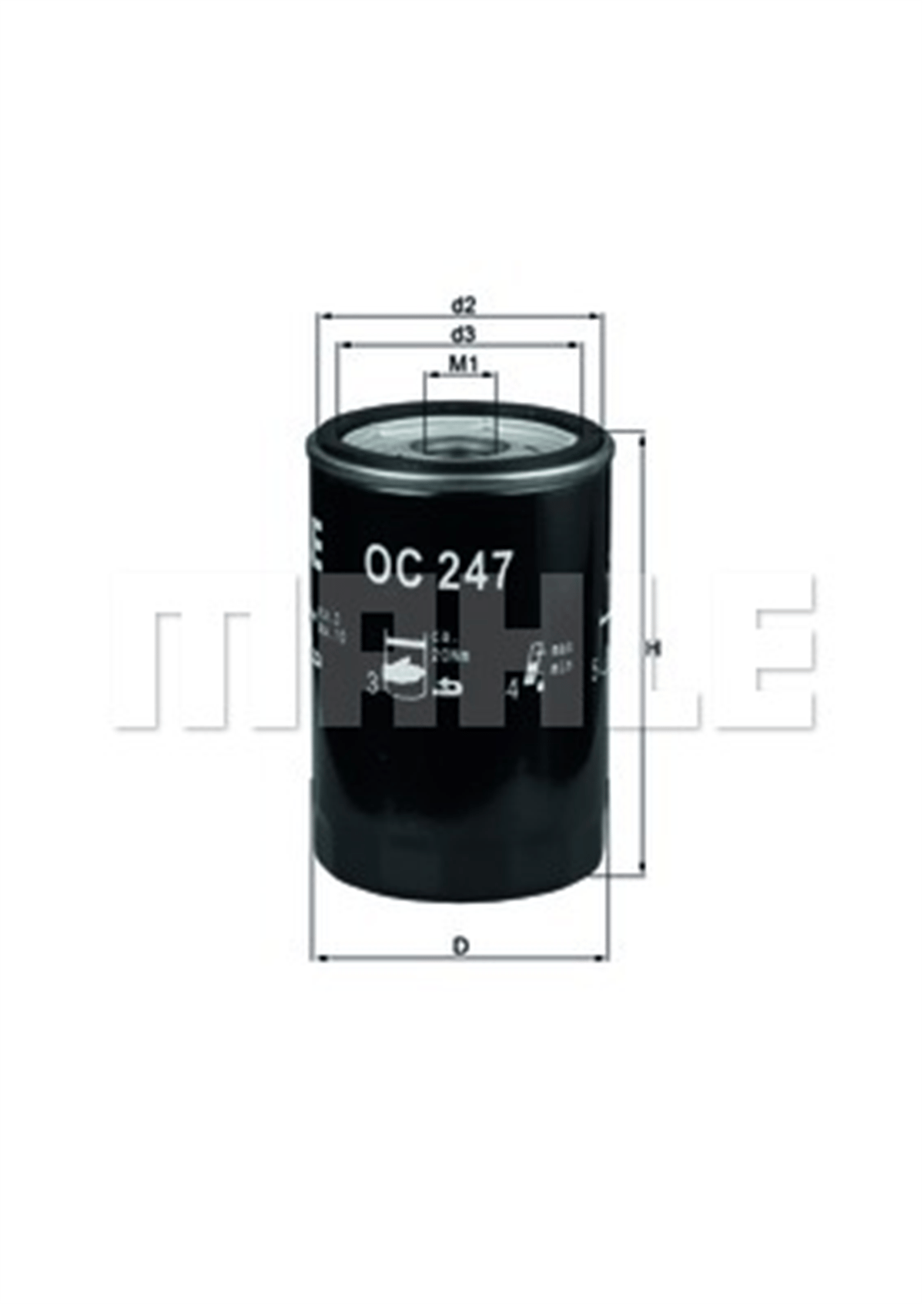 MAHLE OC247 - Yag Filtresi - Fiat Jeep Cheeroke-chrysler Voyager