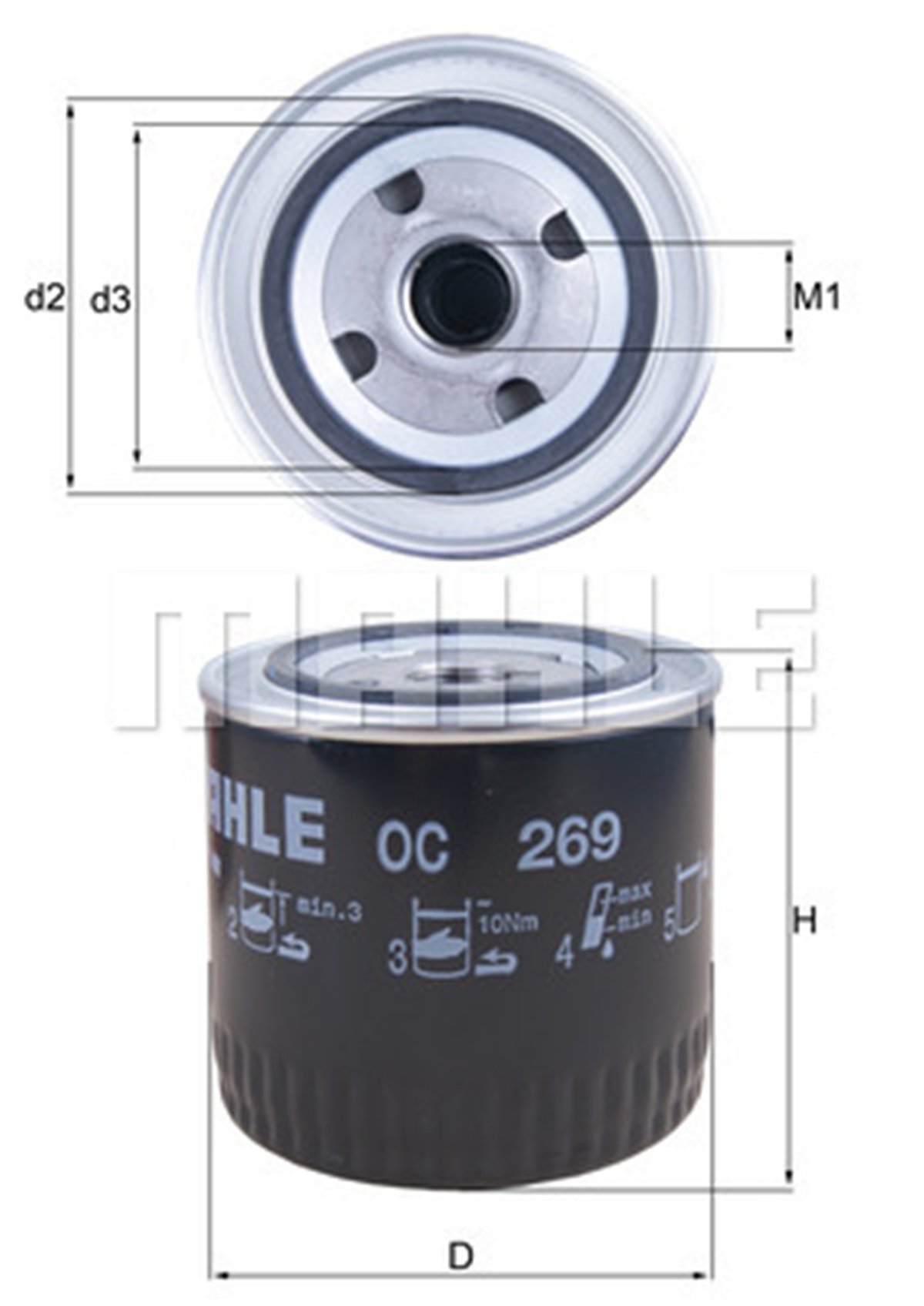 MAHLE OC269 - Yag Filtresi - Japon Accord (cf, Ch) Euro