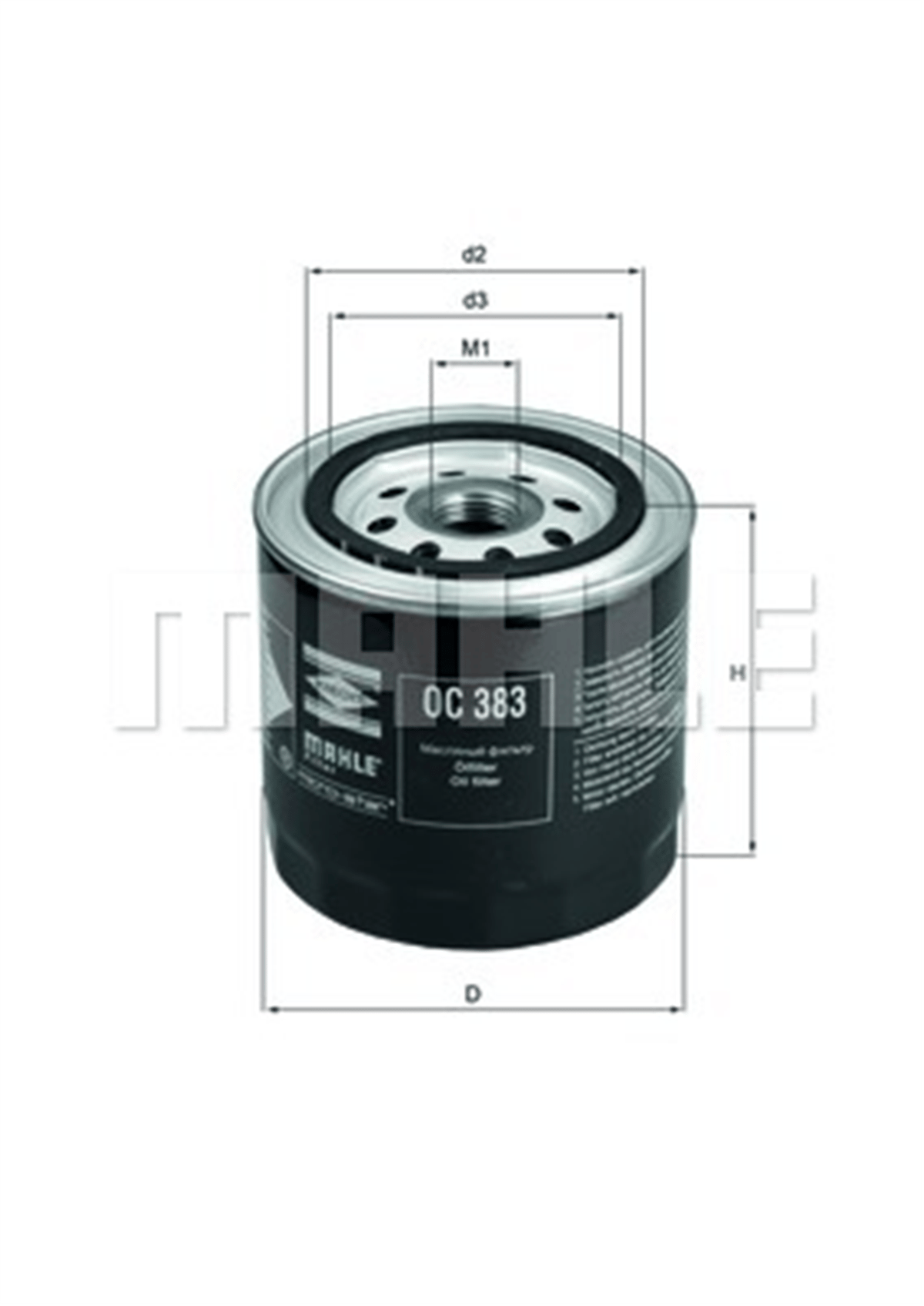 MAHLE OC383 - Yag Filtresi - Fiat M 131-lada/skoda/favorit
