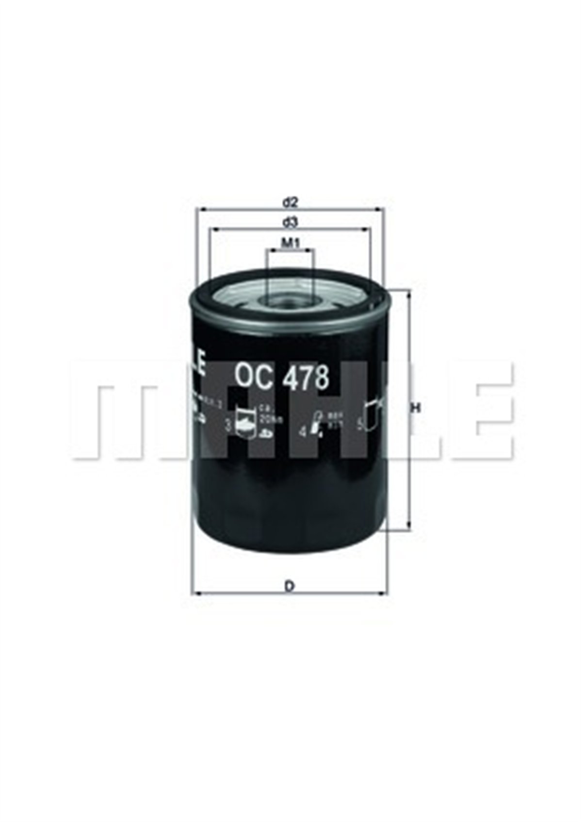MAHLE OC478 - Yag Filtresi - Japon Land Cruiser (j10, J20) : Land Cruiser Prado (j12) 4.0 24v 03-09