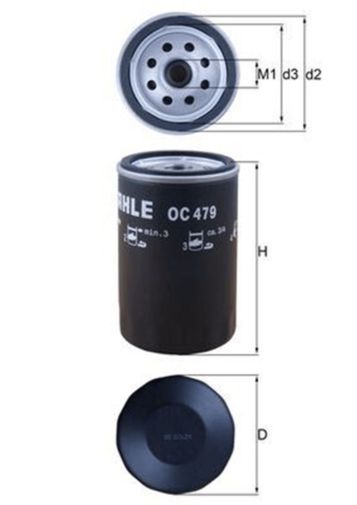 MAHLE OC479 - Yag Filtresi - Japon Tribute (ep) : Cx9 (tb) 3.7 V6 07-17