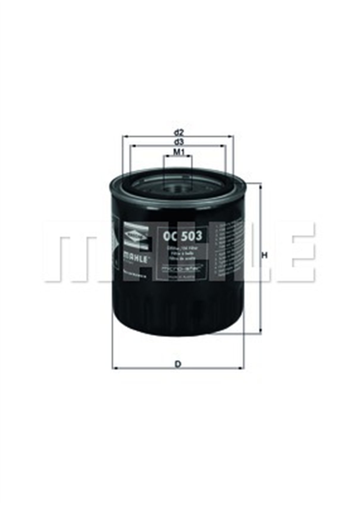 MAHLE OC503 - Yag Filtresi - Psa 607/boxer