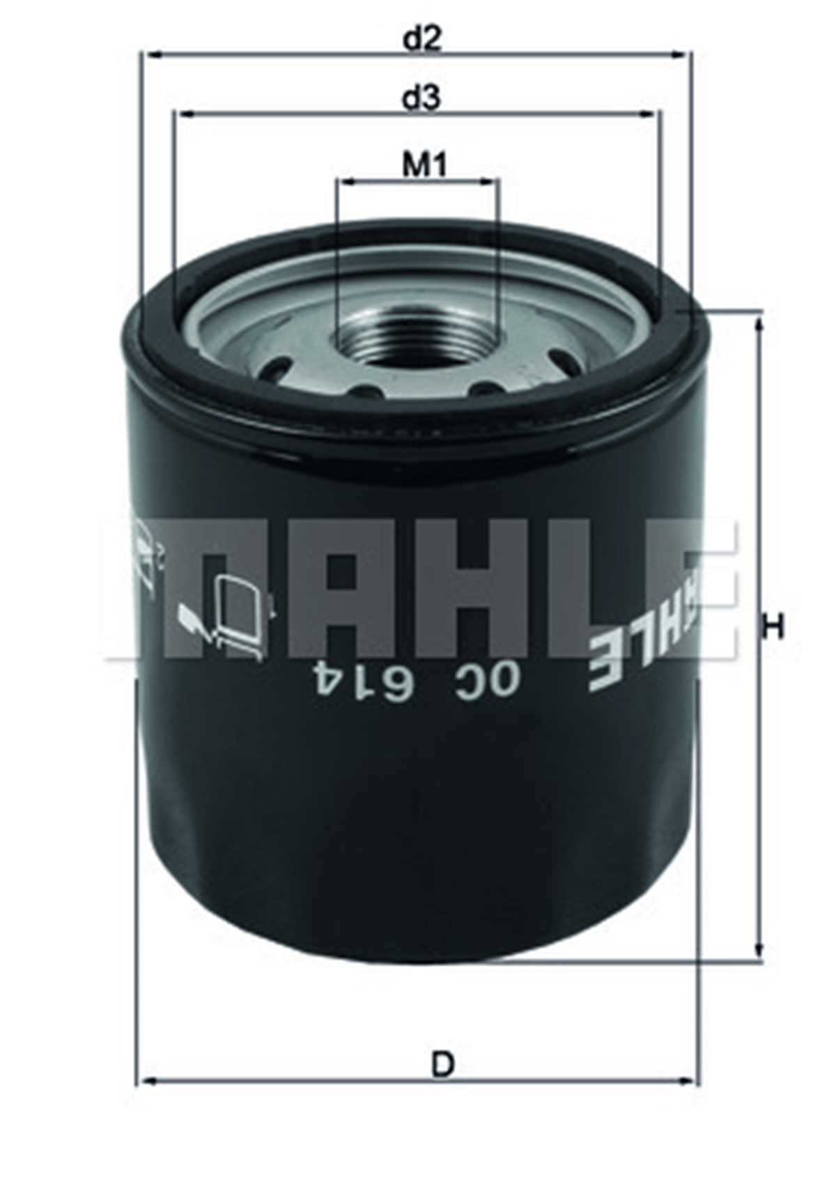 MAHLE OC614 - Yag Filtresi - Fiat Freemont-alfa Giulia/jeep Cherooke-compass