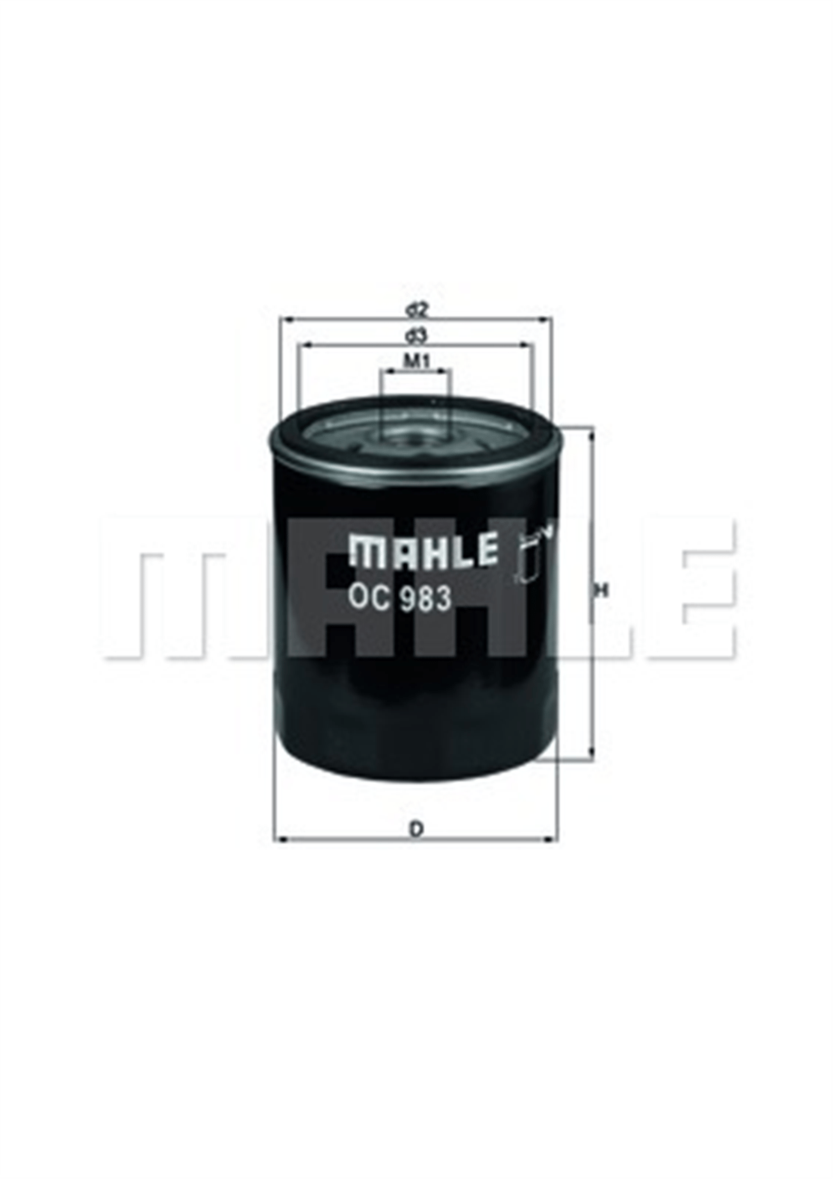 MAHLE OC983 - Yag Filtresi - Fiat Marea/palio/brava/bravo/stilo-alfa 145-146-147-156