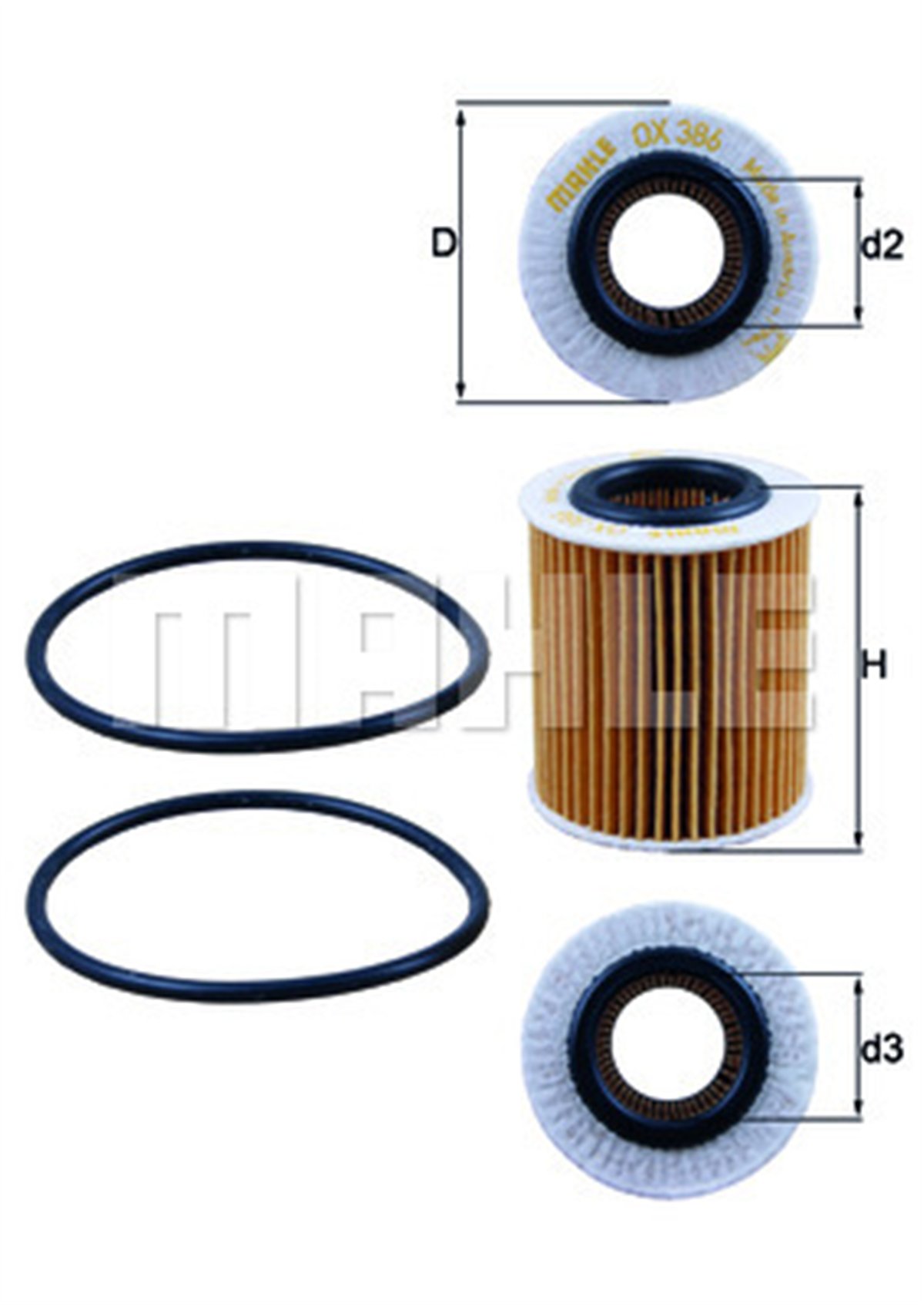 MAHLE OX386D - Yag Filtresi - Opel Astra H Vectra C Zafira B