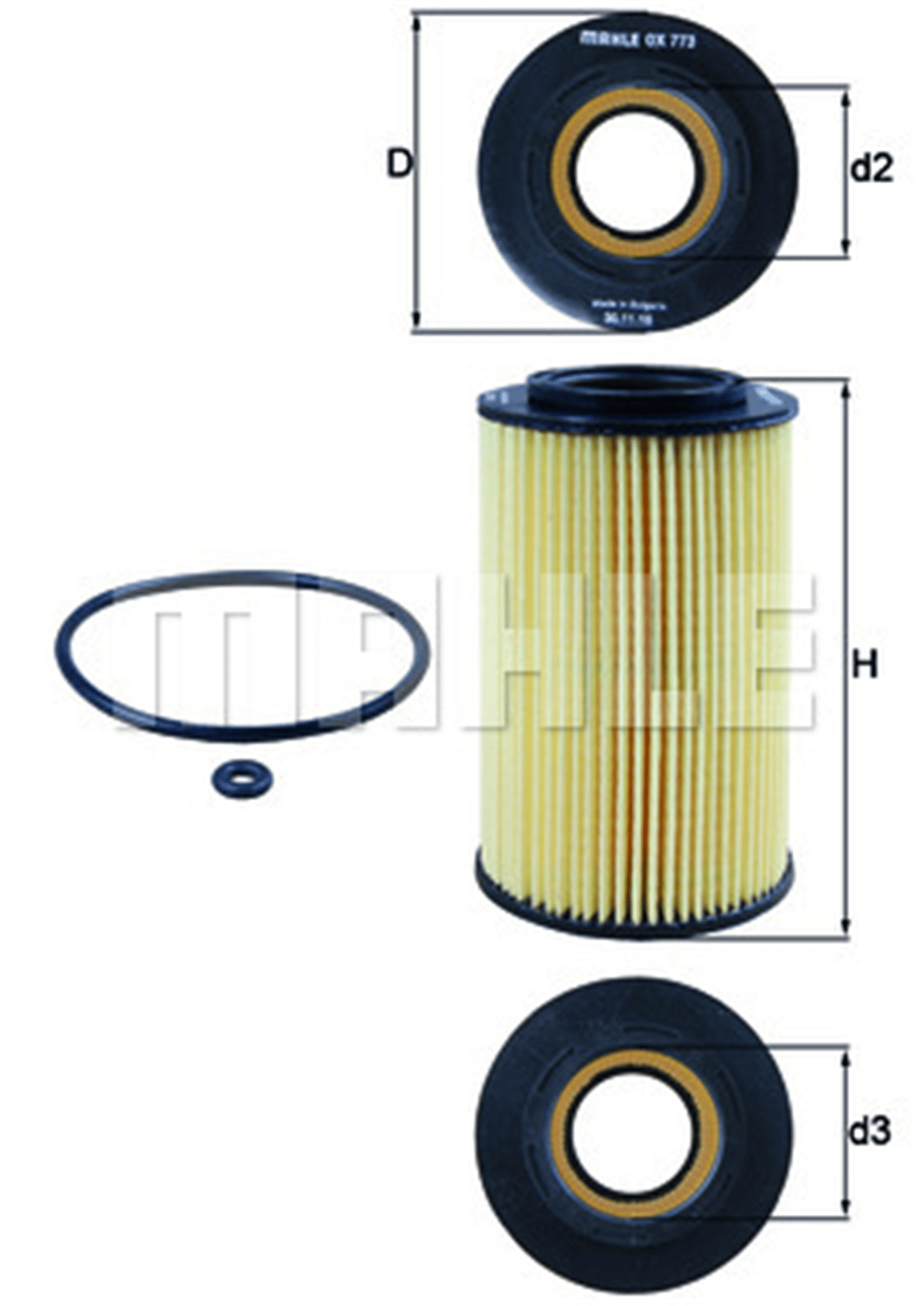 MAHLE OX773D - Yag Filtresi - Kore Sonata/sorento